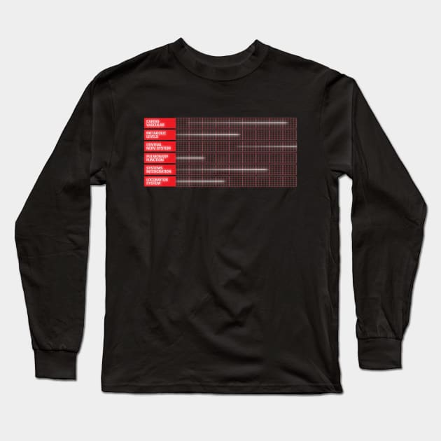 Life Systems Display (Dead) - HAL 9000 Long Sleeve T-Shirt by Curvy Space Retro